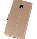 Estuche para estuches Wallet para Galaxy J3 2018 Gold