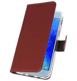 Estuche para Estuche Wallet para Galaxy J3 2018 Marrón