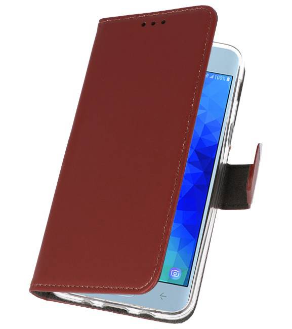 Estuche para Estuche Wallet para Galaxy J3 2018 Marrón