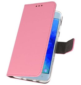 Wallet Cases Hoesje voor Galaxy J3 2018 Roze