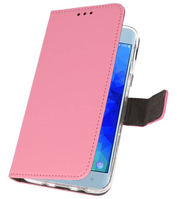 Estuche con monedero para Galaxy J3 2018 rosa