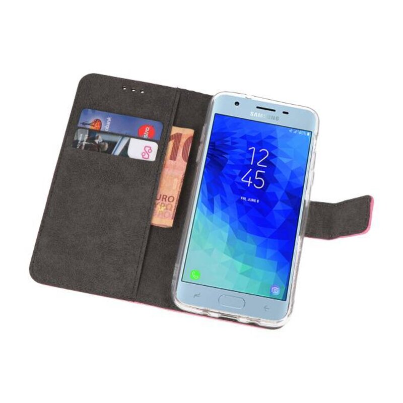 Wallet Cases Tasche für Galaxy J3 2018 Pink