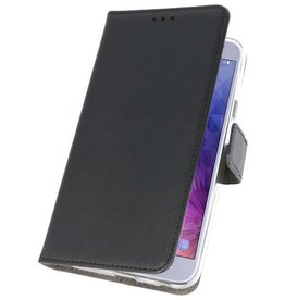 Wallet Cases Tasche für Galaxy J4 2018 Schwarz