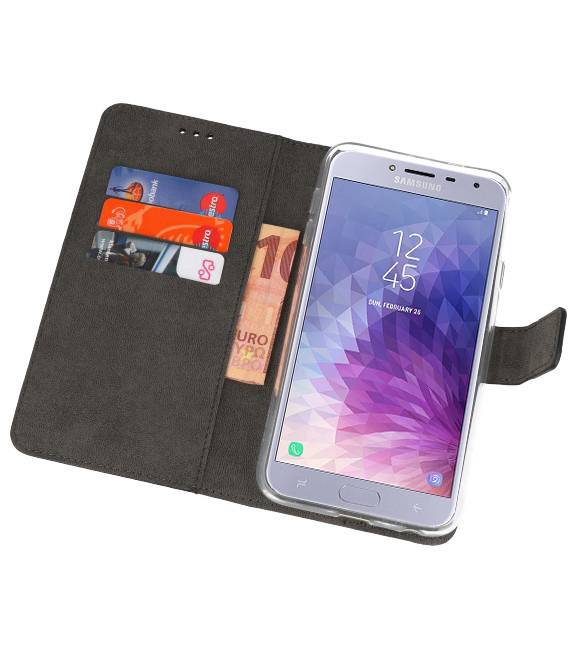 Wallet Cases Tasche für Galaxy J4 2018 Schwarz