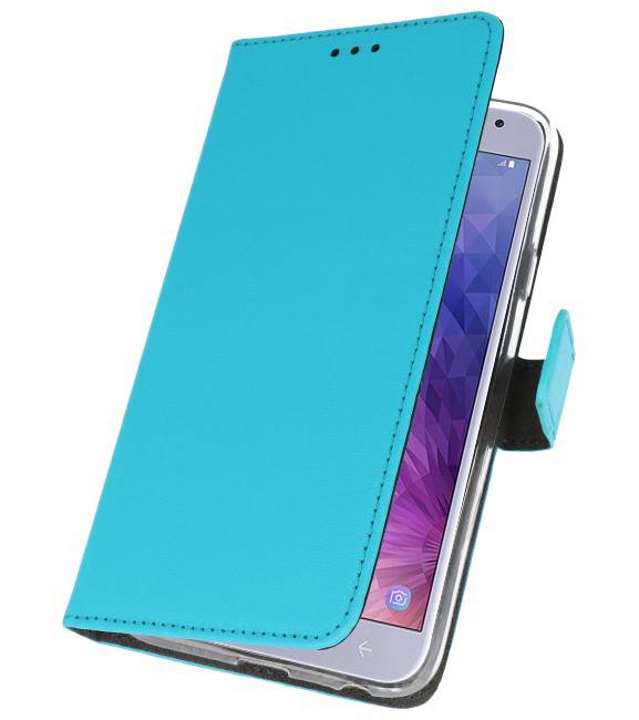 Étui portefeuille pour Galaxy J4 2018 Bleu