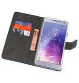 Wallet Cases Tasche für Galaxy J4 2018 Blau