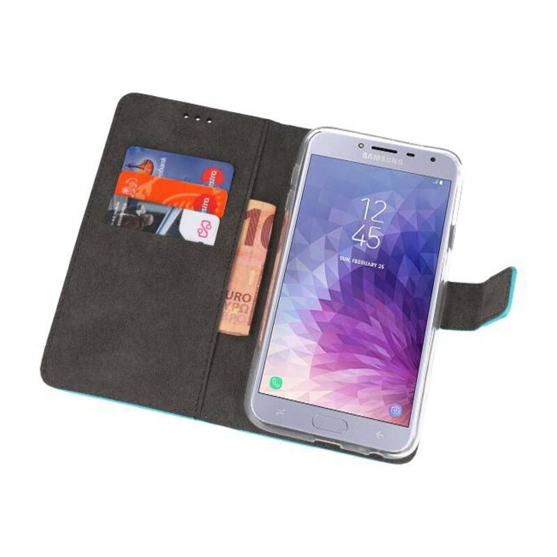 Funda con monedero para Galaxy J4 2018 Azul