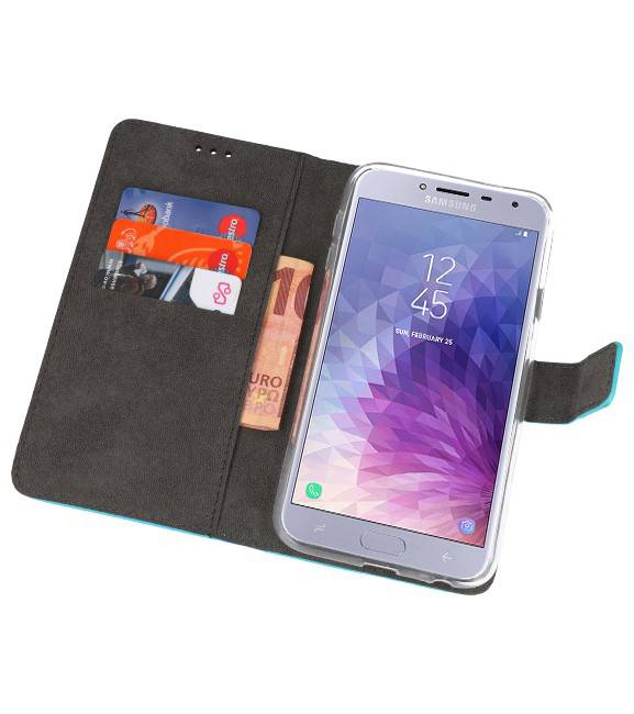 Wallet Cases Tasche für Galaxy J4 2018 Blau