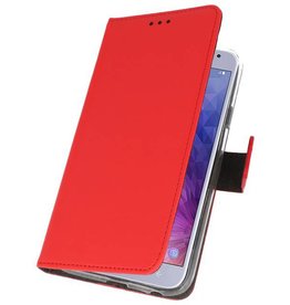 Funda con estuche Wallet para Galaxy J4 2018 Red