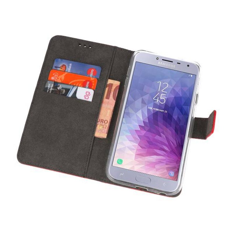 Funda con estuche Wallet para Galaxy J4 2018 Red