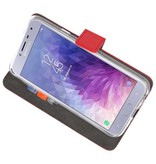 Wallet Cases Hülle für Galaxy J4 2018 Rot