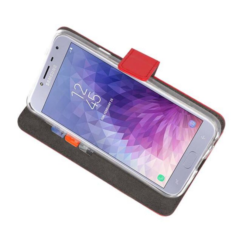 Wallet Cases Case for Galaxy J4 2018 Red