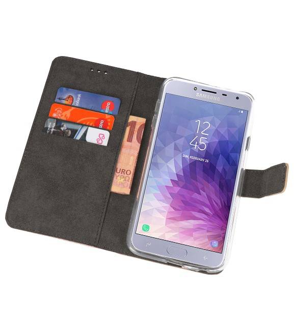 Custodia a Portafoglio per Galaxy J4 2018 Gold