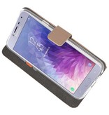 Wallet Cases Tasche für Galaxy J4 2018 Gold