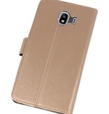 Wallet Cases Tasche für Galaxy J4 2018 Gold