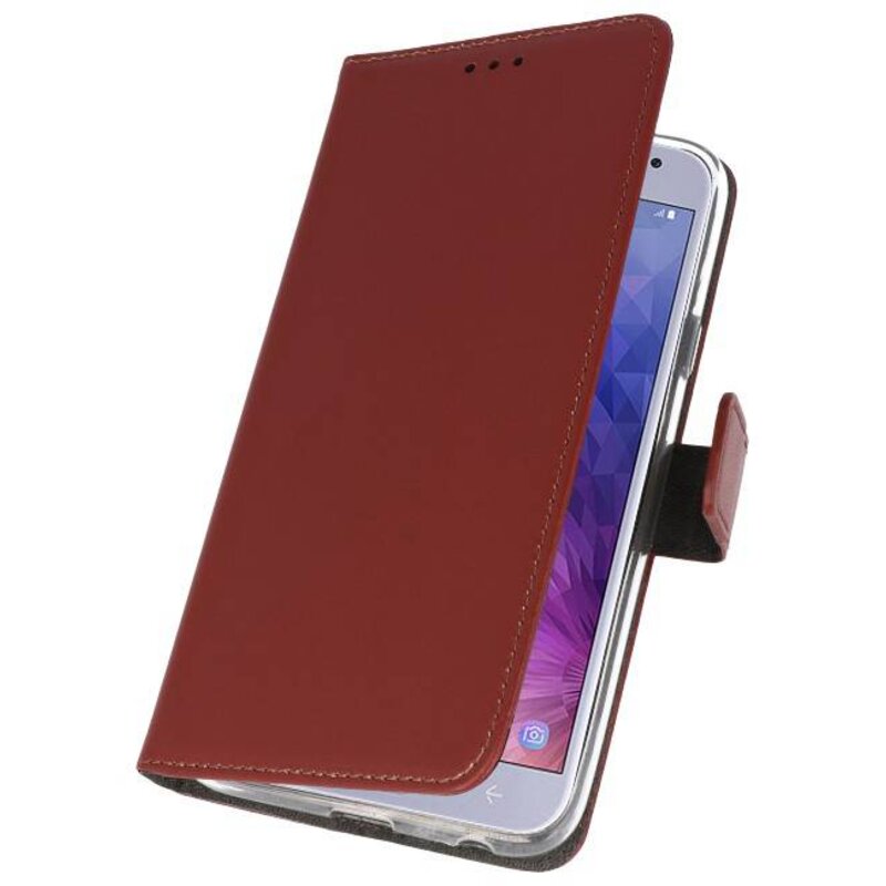 Wallet Cases Case for Galaxy J4 2018 Brown