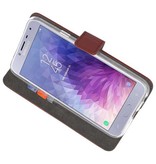 Wallet Cases Tasche für Galaxy J4 2018 Braun