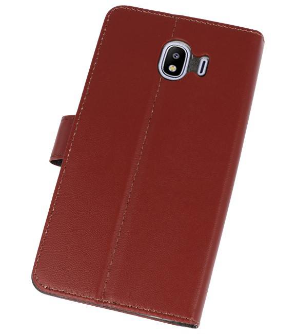 Wallet Cases Tasche für Galaxy J4 2018 Braun