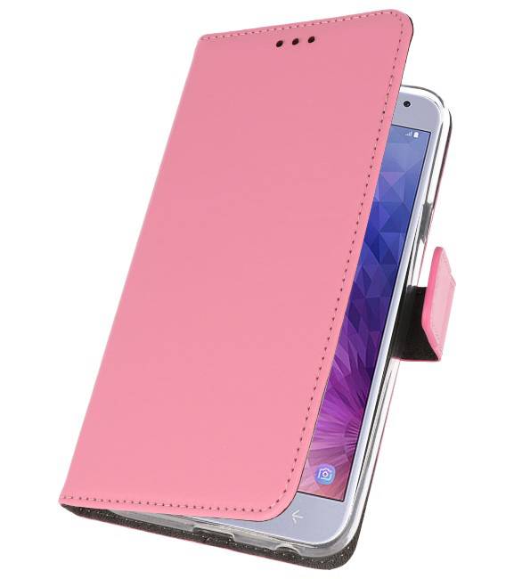 Estuche con monedero para Galaxy J4 2018 rosa