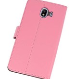 Wallet Cases Hülle für Galaxy J4 2018 Pink