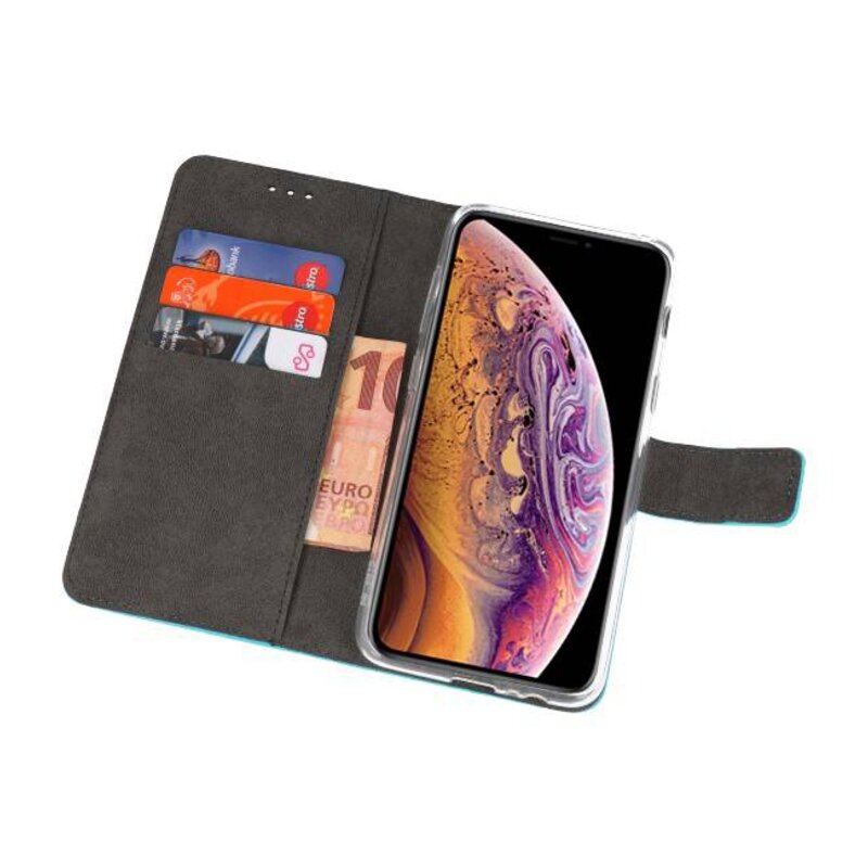 Wallet Cases Hoesje voor iPhone XS Max Blauw