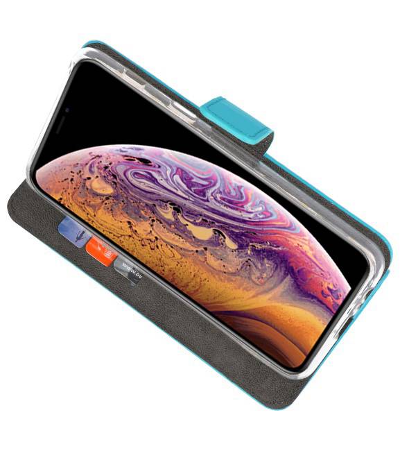 Étui portefeuille pour iPhone XS Max Blue