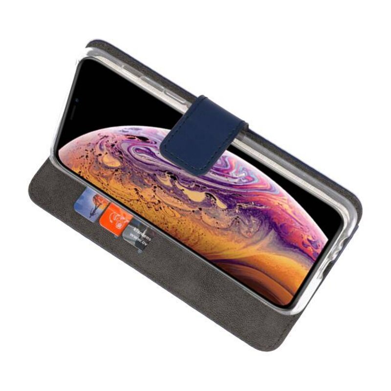 Custodia a portafoglio per iPhone XS Max Navy