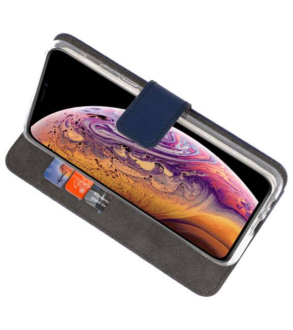 Wallet Cases Hoesje voor iPhone XS Max Navy