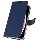 Wallet Cases Hoesje voor iPhone XS Max Navy
