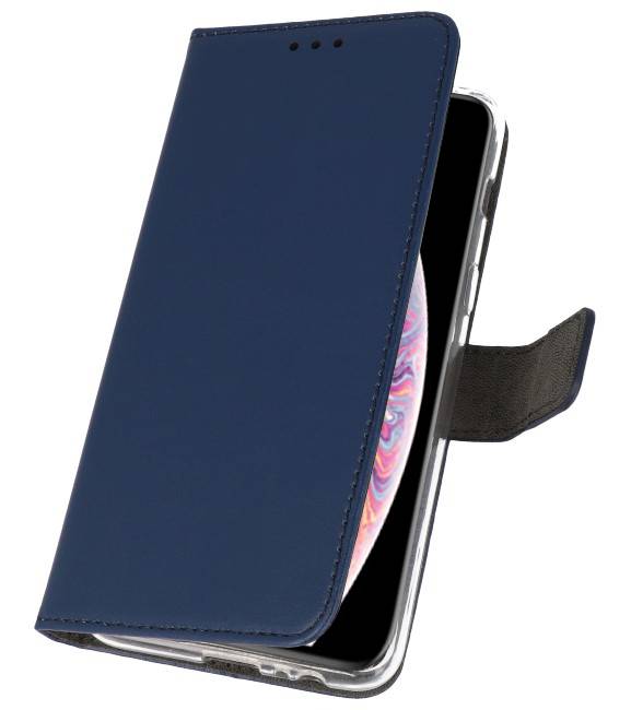 Wallet Cases Hoesje voor iPhone XS Max Navy
