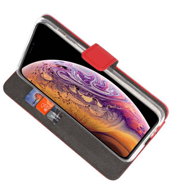 Funda con estuche Wallet para iPhone XS Max Red