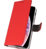 Wallet Cases Hoesje voor iPhone XS Max Rood