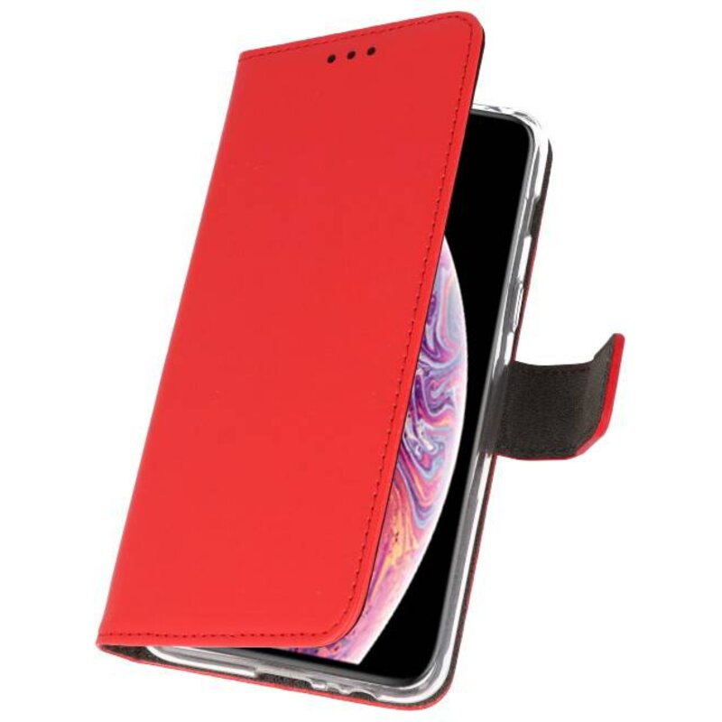 Wallet Cases Hoesje voor iPhone XS Max Rood