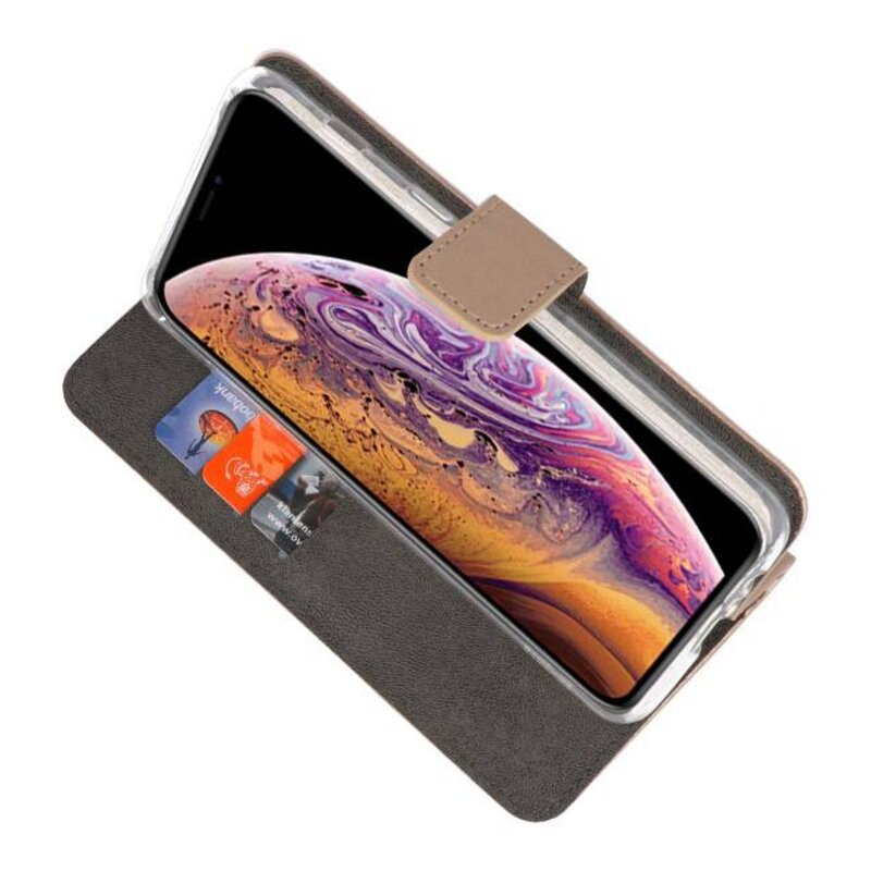 Funda con estuche Wallet para iPhone XS Max Gold