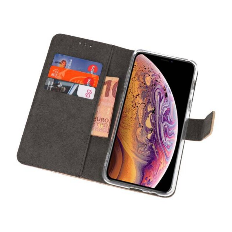 Funda con estuche Wallet para iPhone XS Max Gold