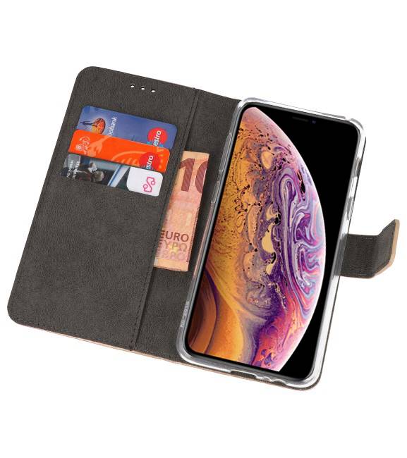 Funda con estuche Wallet para iPhone XS Max Gold