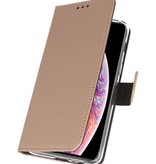 Funda con estuche Wallet para iPhone XS Max Gold