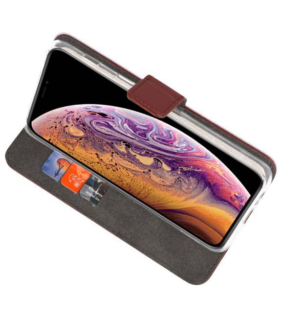 Wallet Cases Hoesje voor iPhone XS Max Bruin