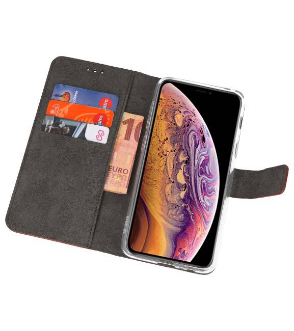 Funda con estuche de billetera para iPhone XS Max Brown