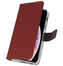 Custodia a portafoglio per iPhone XS Max Brown