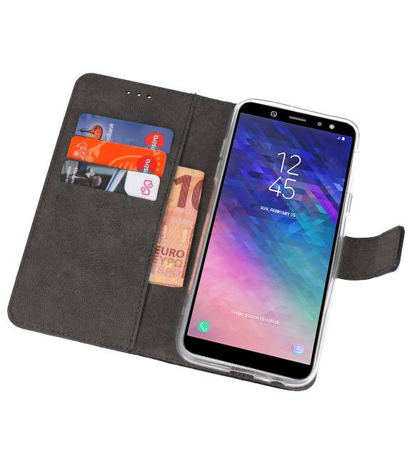 Wallet Cases Tasche für Galaxy A6 (2018) Schwarz