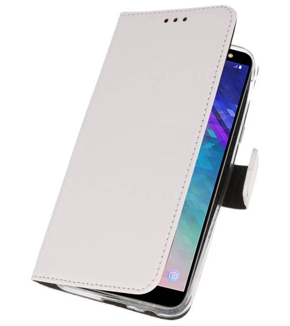 Wallet Case Case pour Galaxy A6 (2018) Blanc