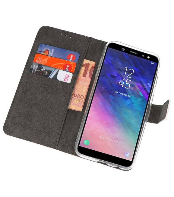 Wallet Cases Hoesje voor Galaxy A6 (2018) Wit