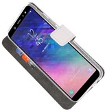 Wallet Cases Hülle für Galaxy A6 (2018) Weiß