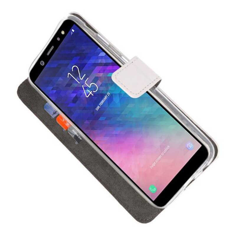 Wallet Cases Case for Galaxy A6 (2018) White