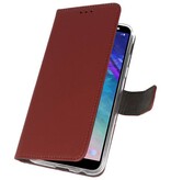 Wallet Cases Tasche für Galaxy A6 (2018) Braun
