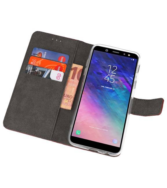 Wallet Cases Tasche für Galaxy A6 (2018) Braun