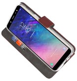 Estuche con monedero para Galaxy A6 (2018) Marrón