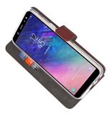 Wallet Cases Tasche für Galaxy A6 (2018) Braun