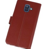 Estuche con monedero para Galaxy A6 (2018) Marrón